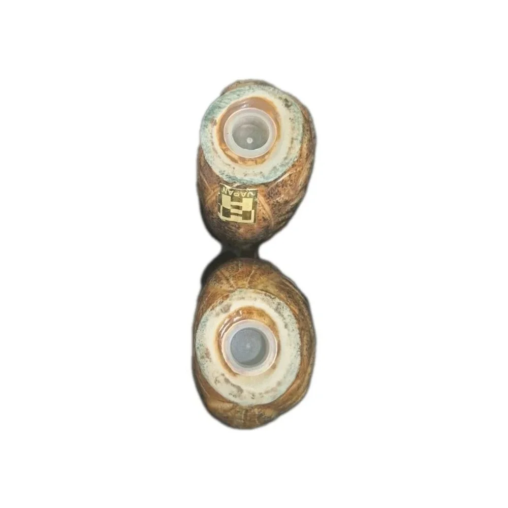 Pair of Vintage Japanese Ceramic Owl-shape Salt Shakers,‎ 2 3/4